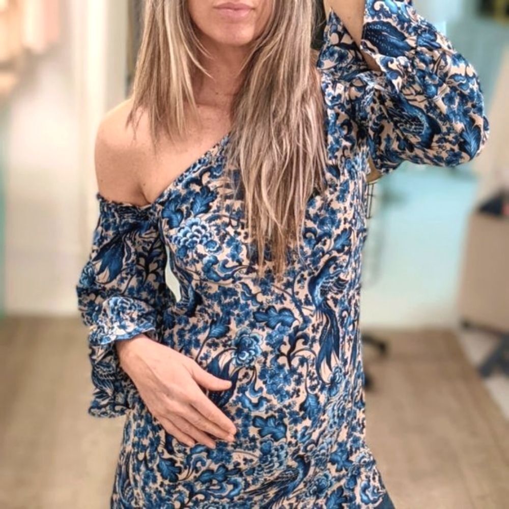 Stone Cold Fox Mini Off Shoulder Dress